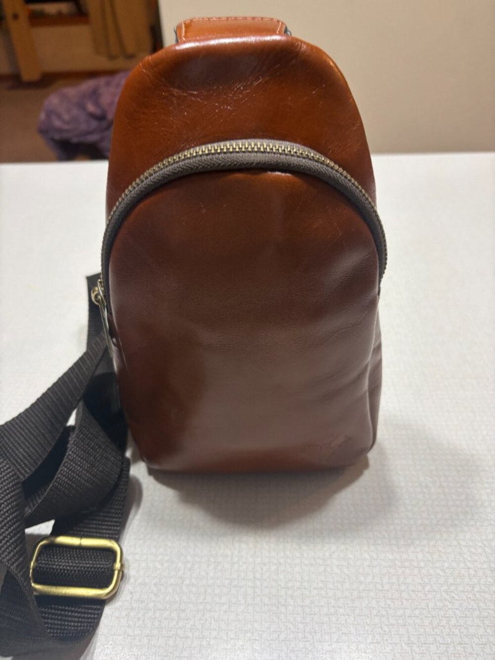 GUC Patricia Nash Med Brown Leather Crossbody/Shoulder Bag